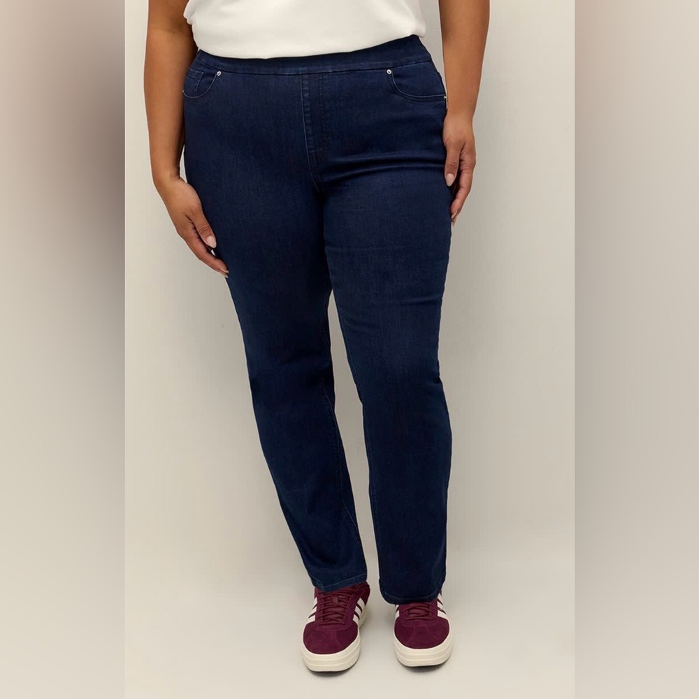 2X 19/20” w Petite, Savvy Fit Pull-On Straight-Leg Jeans - d/c JEANS